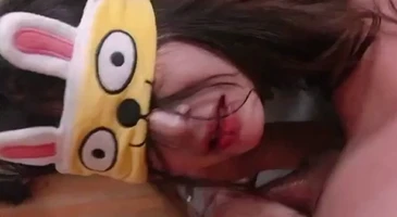 두명에게 거칠게 따먹히는 카카오톡 토끼 안대녀