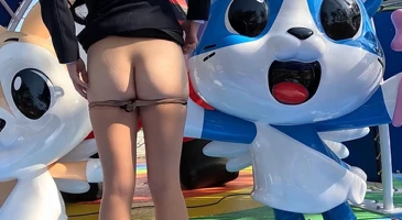 놀이공원 야노 즐기는 변태녀