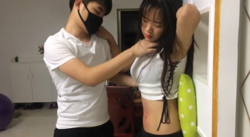 갈보녀 배빵 갈기는 썅남자
