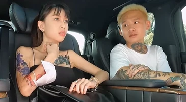 떡 드라이브 즐기는 양아치 커플