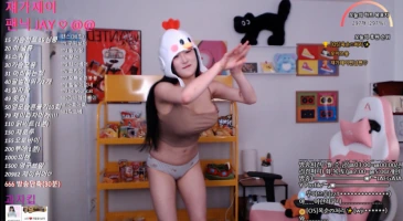쮸쮸가 너무 무거워서 고생하는 여캠 쟤가제이