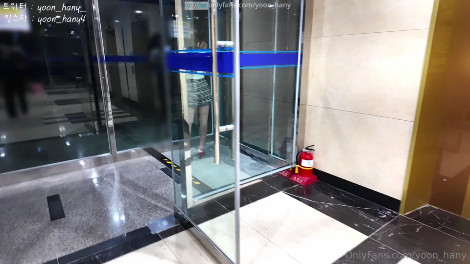 yoon_hany 윤하니 퇴근길 엘리베이터 앞 야섹